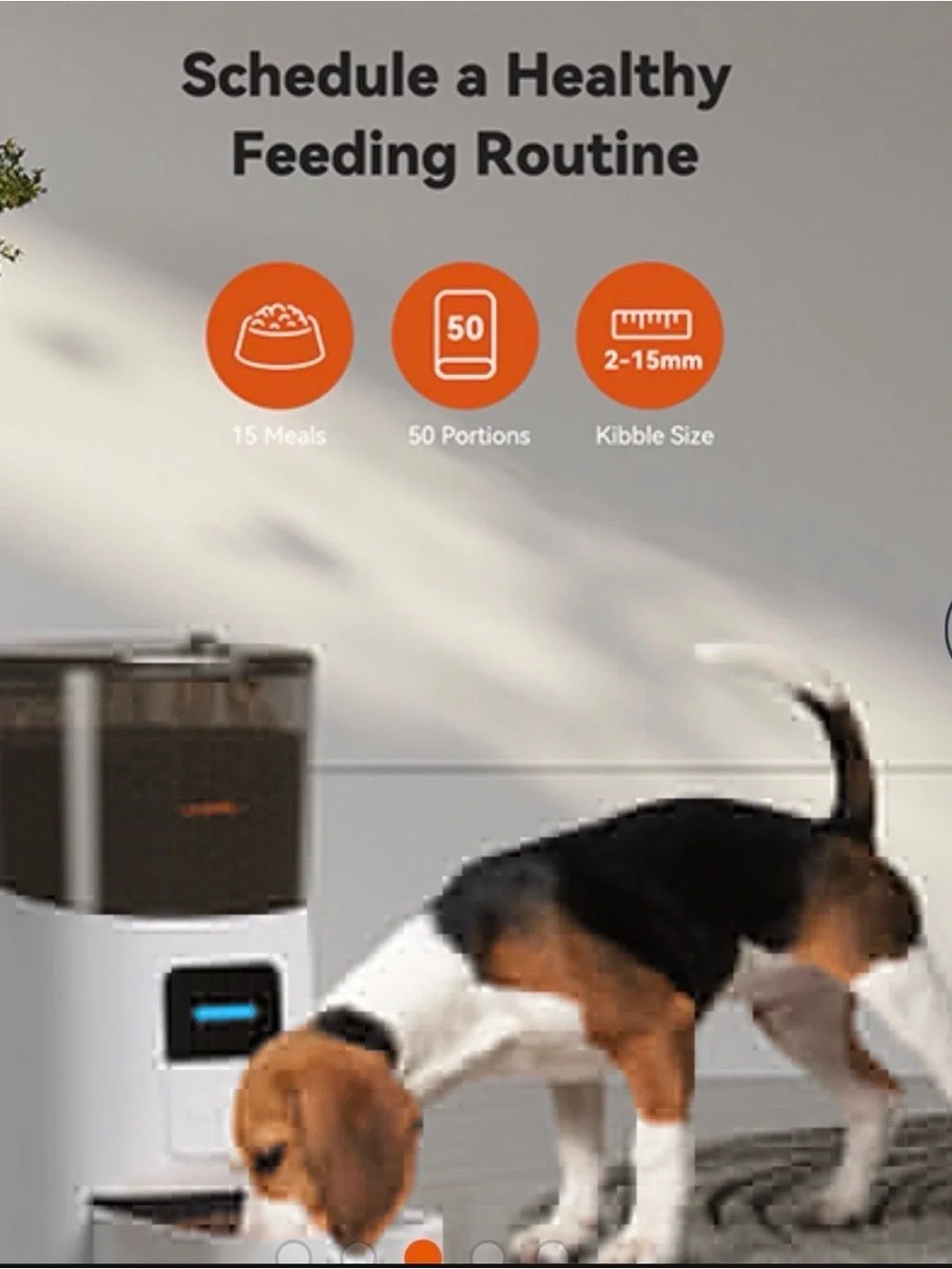 WOPET Automatic Pet Feeder 6L Voice Recorder White